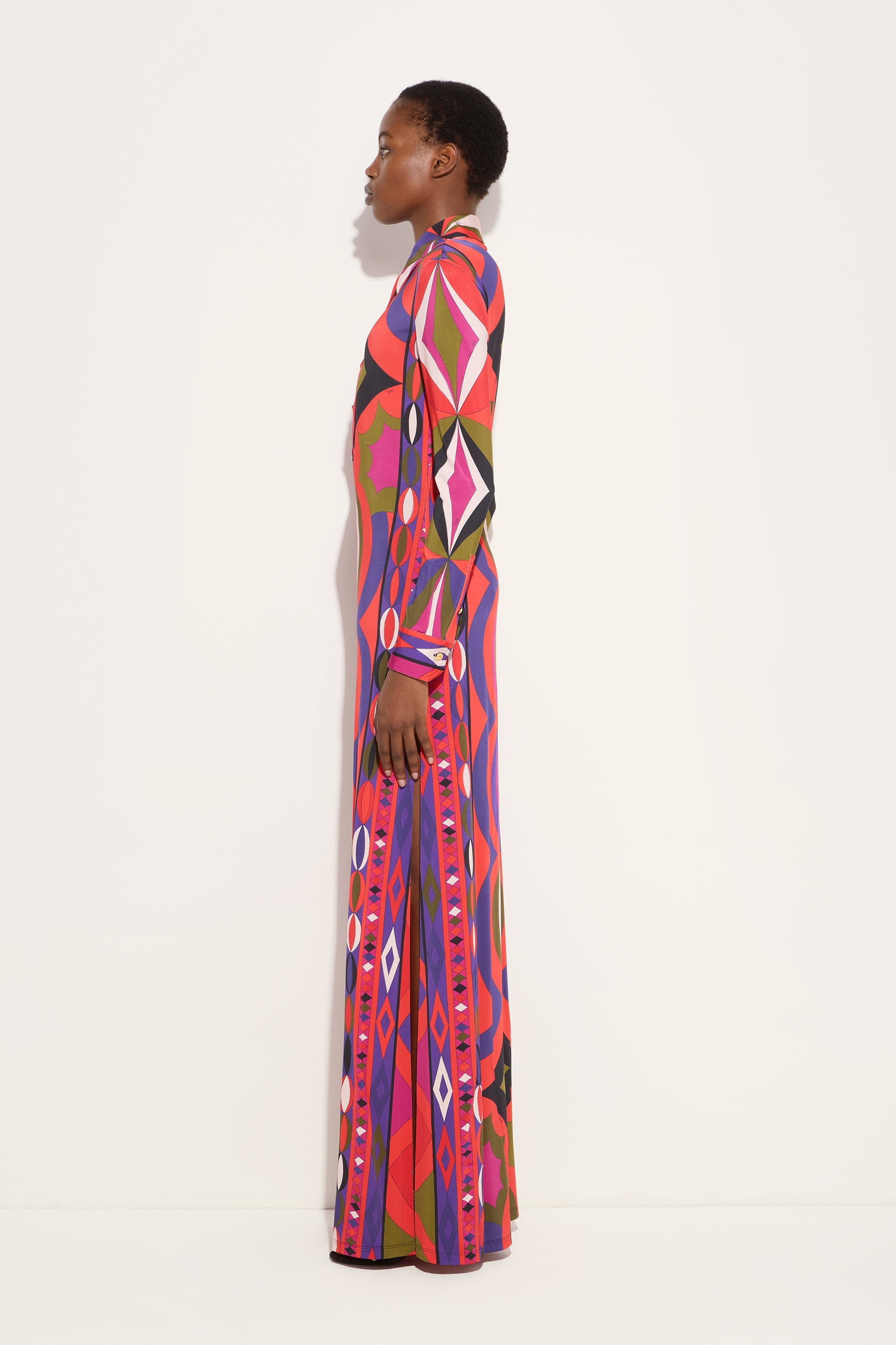 Collane Print Jersey Satin Dress
 WOMAN Pucci