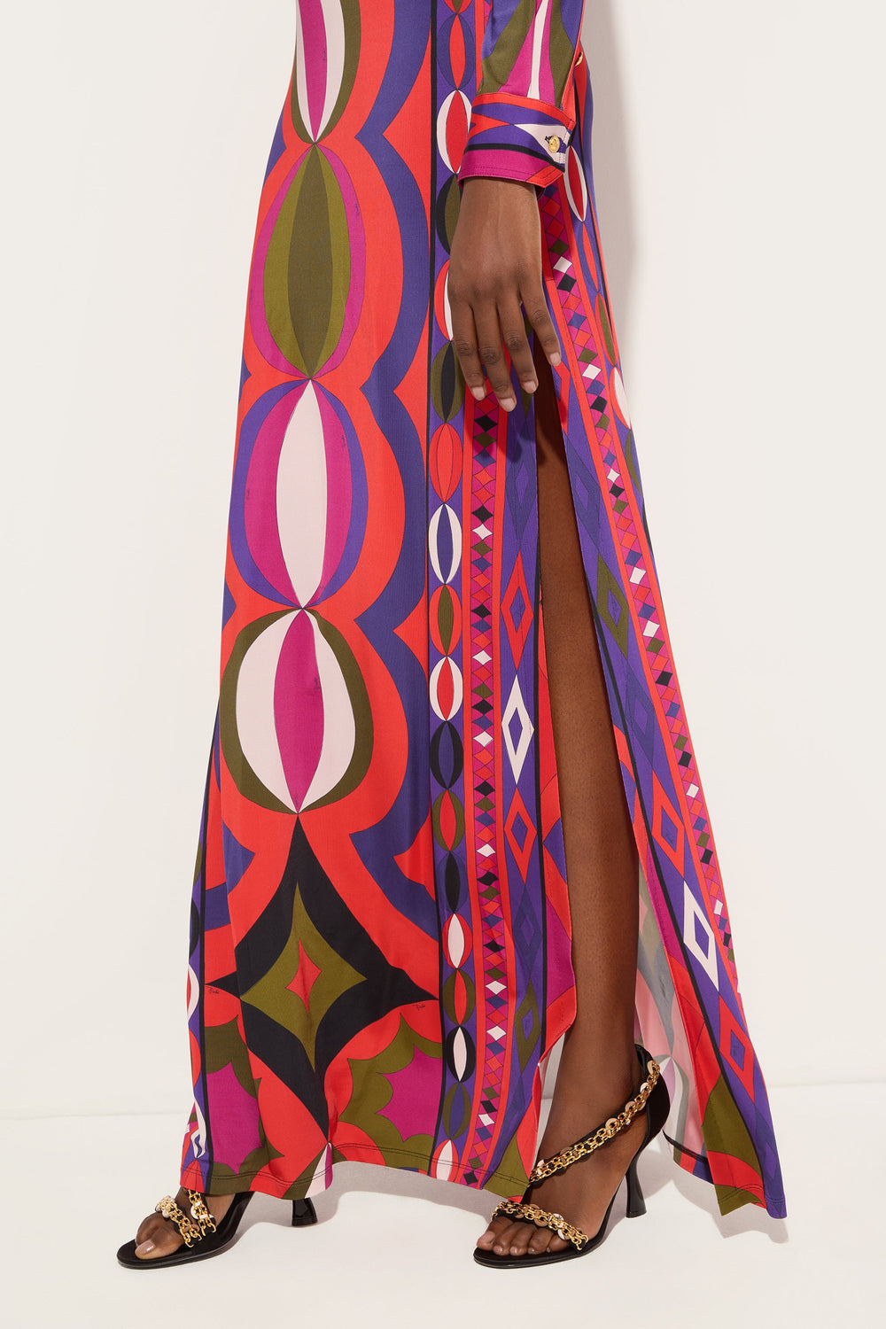 Collane Print Jersey Satin Dress
 WOMAN Pucci