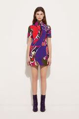 Orchidee Print Short Dress
 WOMAN Pucci