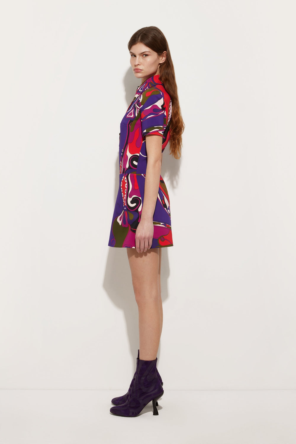 Orchidee Print Short Dress
 WOMAN Pucci