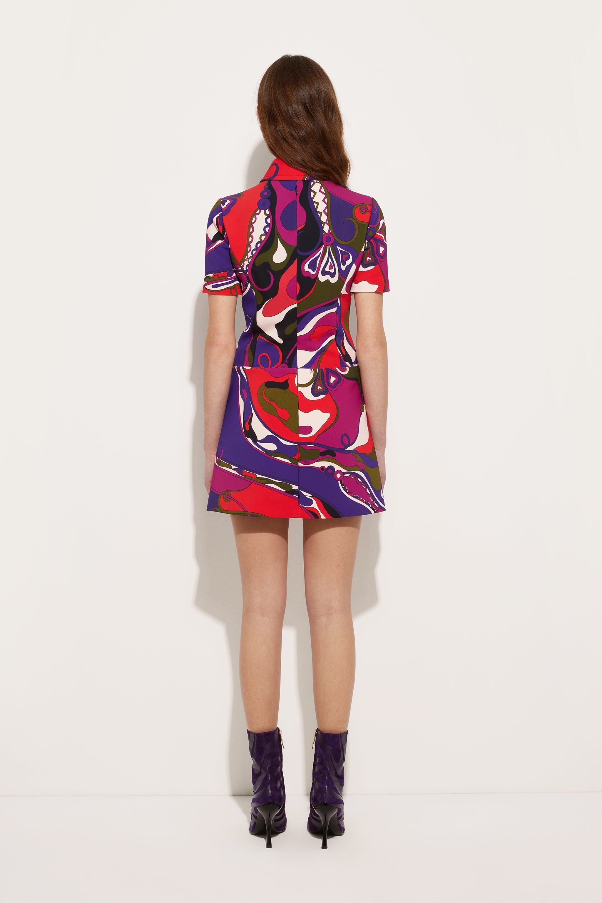 Orchidee Print Short Dress
 WOMAN Pucci