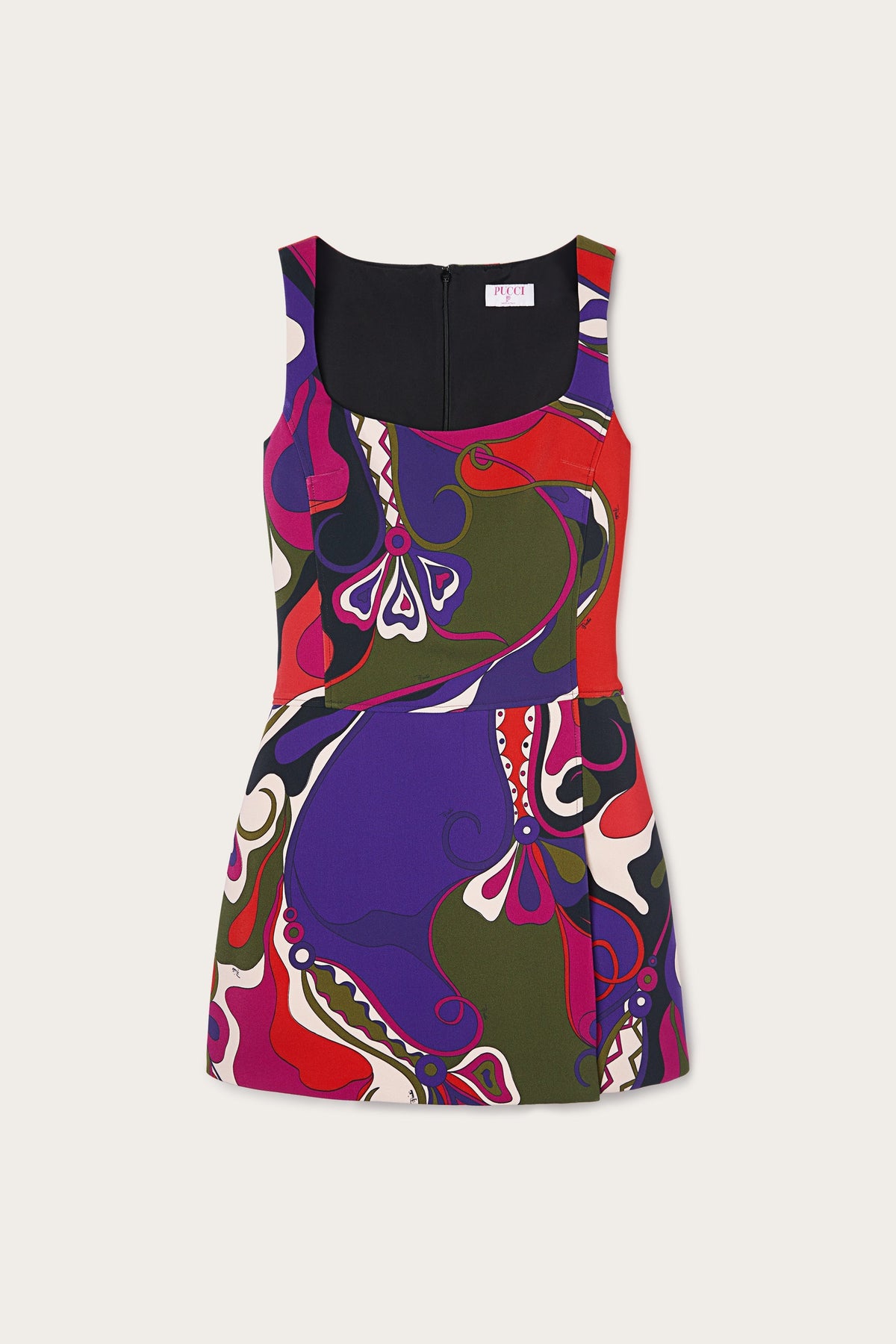 Orchidee Print Short Dress
 WOMAN Pucci