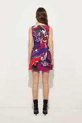 Orchidee Print Short Dress
 WOMAN Pucci