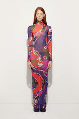 Orchidee Print Tulle Dress
 WOMAN Pucci