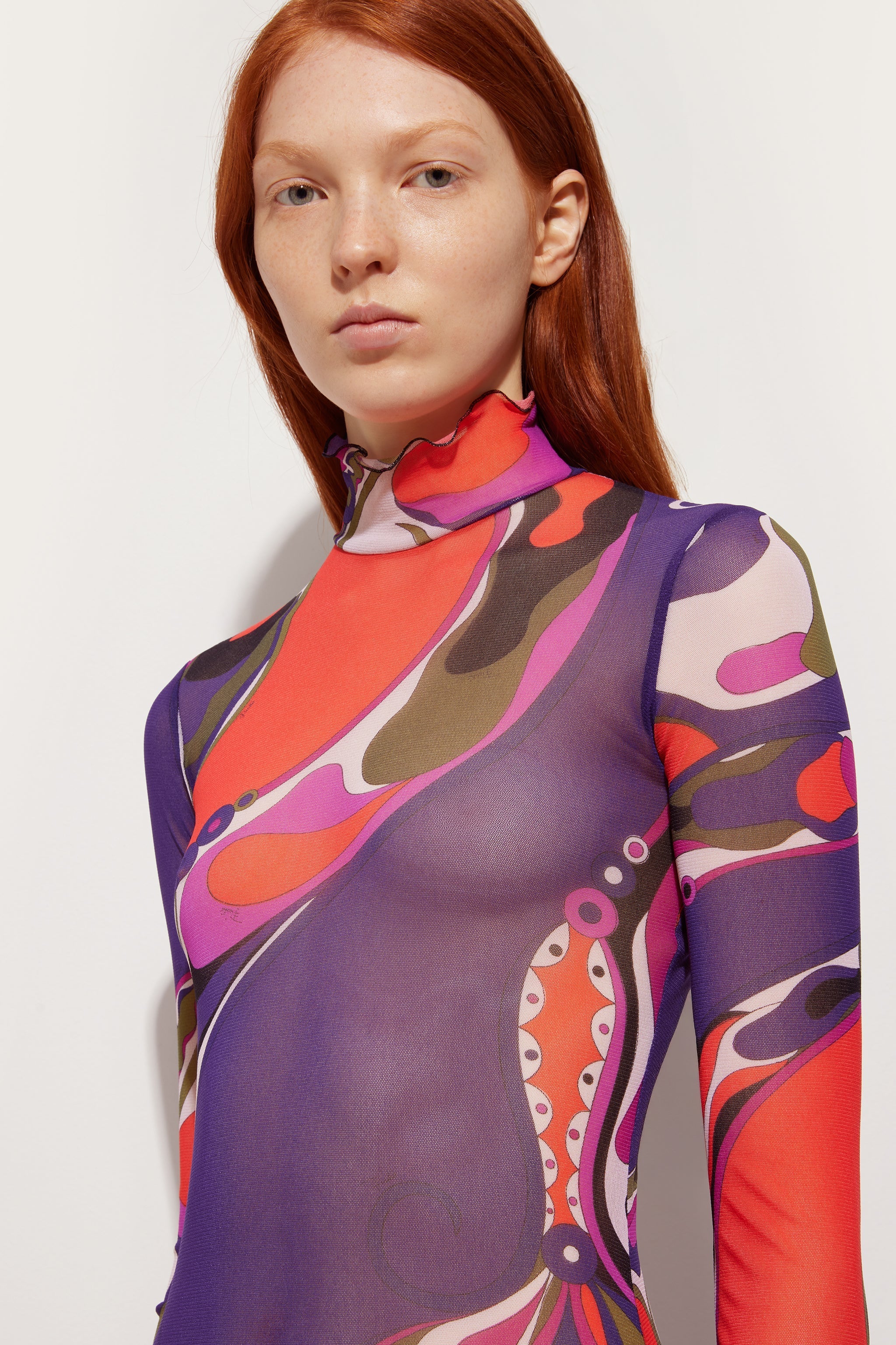 Orchidee Print Tulle Dress
 WOMAN Pucci