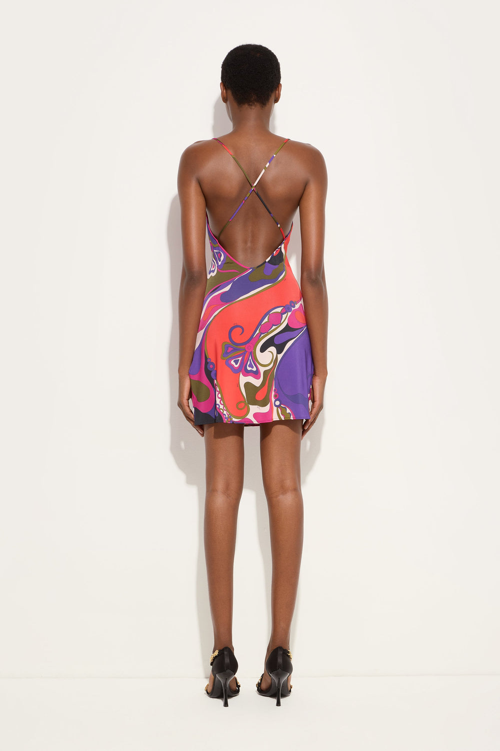 Orchidee Print Short Jersey Dress
 WOMAN Pucci