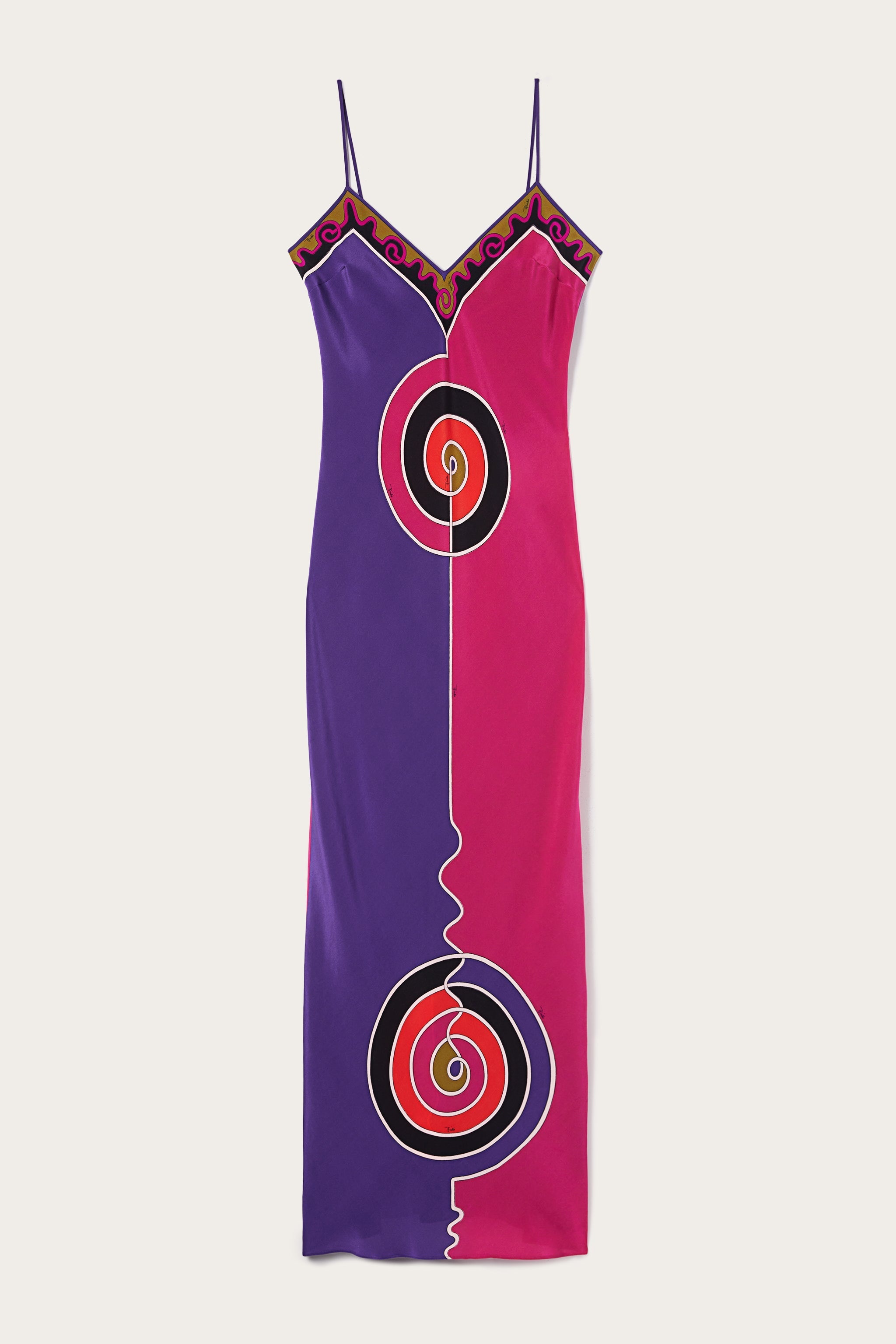 Astro Print Long Crêpe de Chine Dress
 WOMAN Pucci