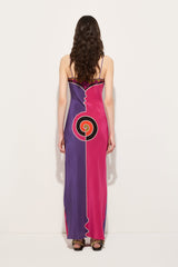 Astro Print Long Crêpe de Chine Dress
 WOMAN Pucci