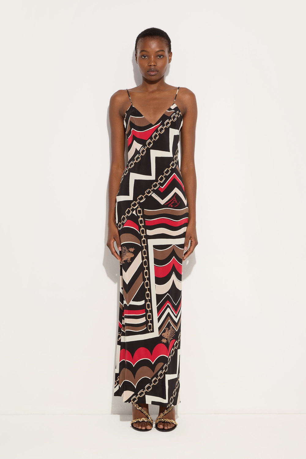 Istrice Print Long Dress
 WOMAN Pucci