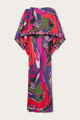 Orchidee Print Long Dress with Shawl
 WOMAN Pucci