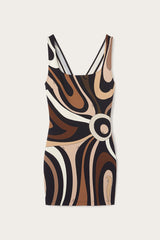 Marmo Print Mini Dress with Square Neckline
 WOMAN Pucci