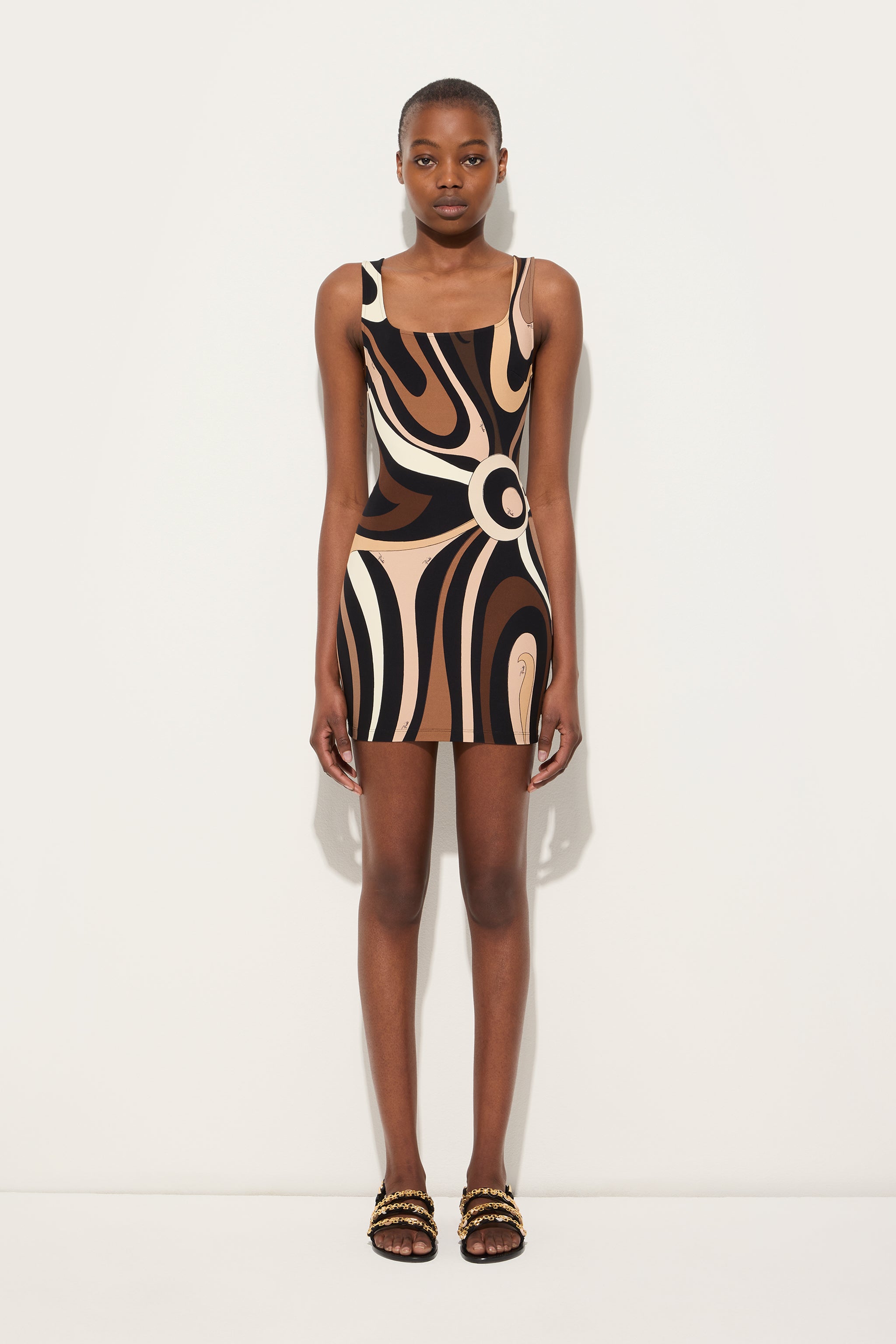 Marmo Print Mini Dress with Square Neckline
 WOMAN Pucci