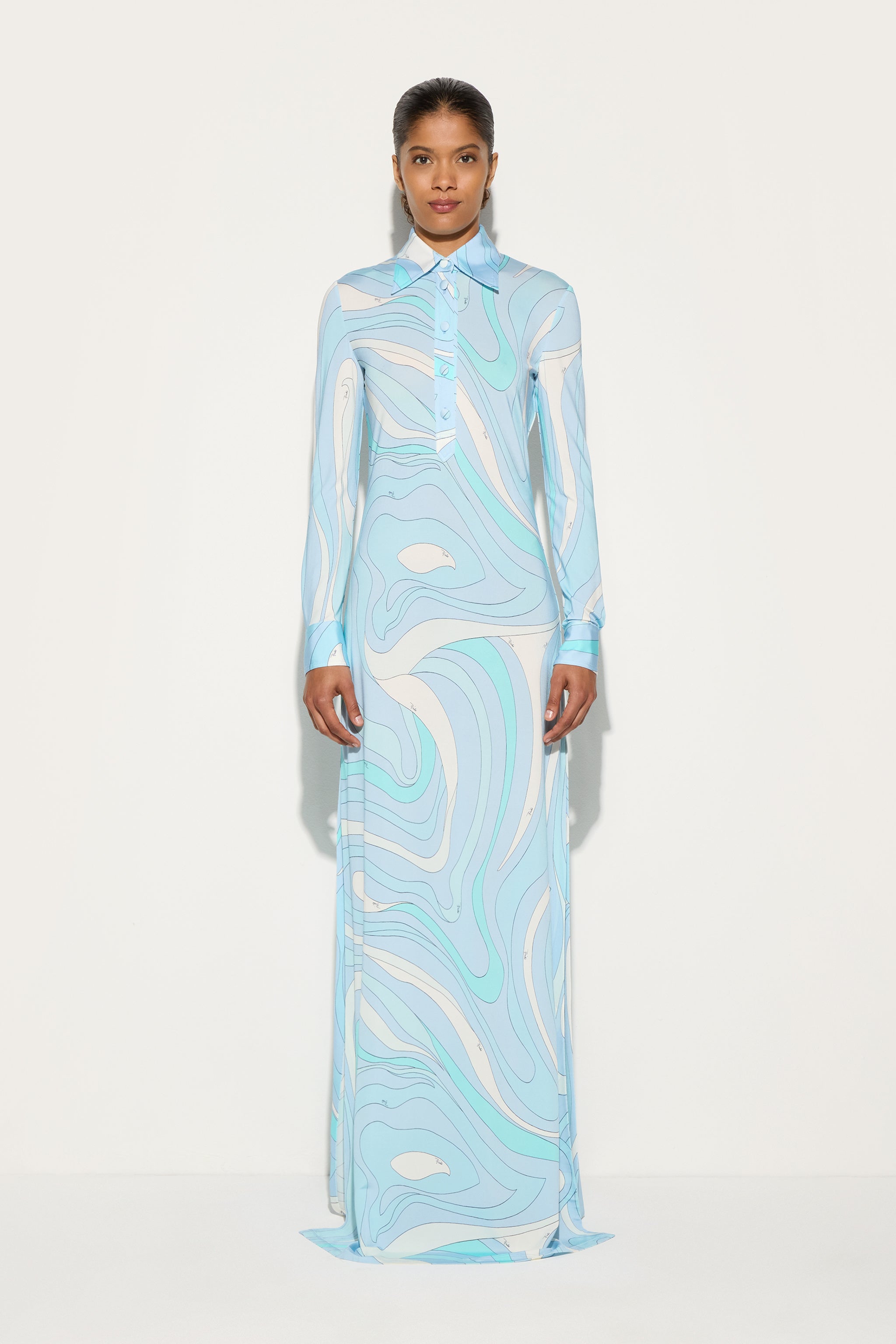 Marmo Print Chemisier Dress
 WOMAN Pucci