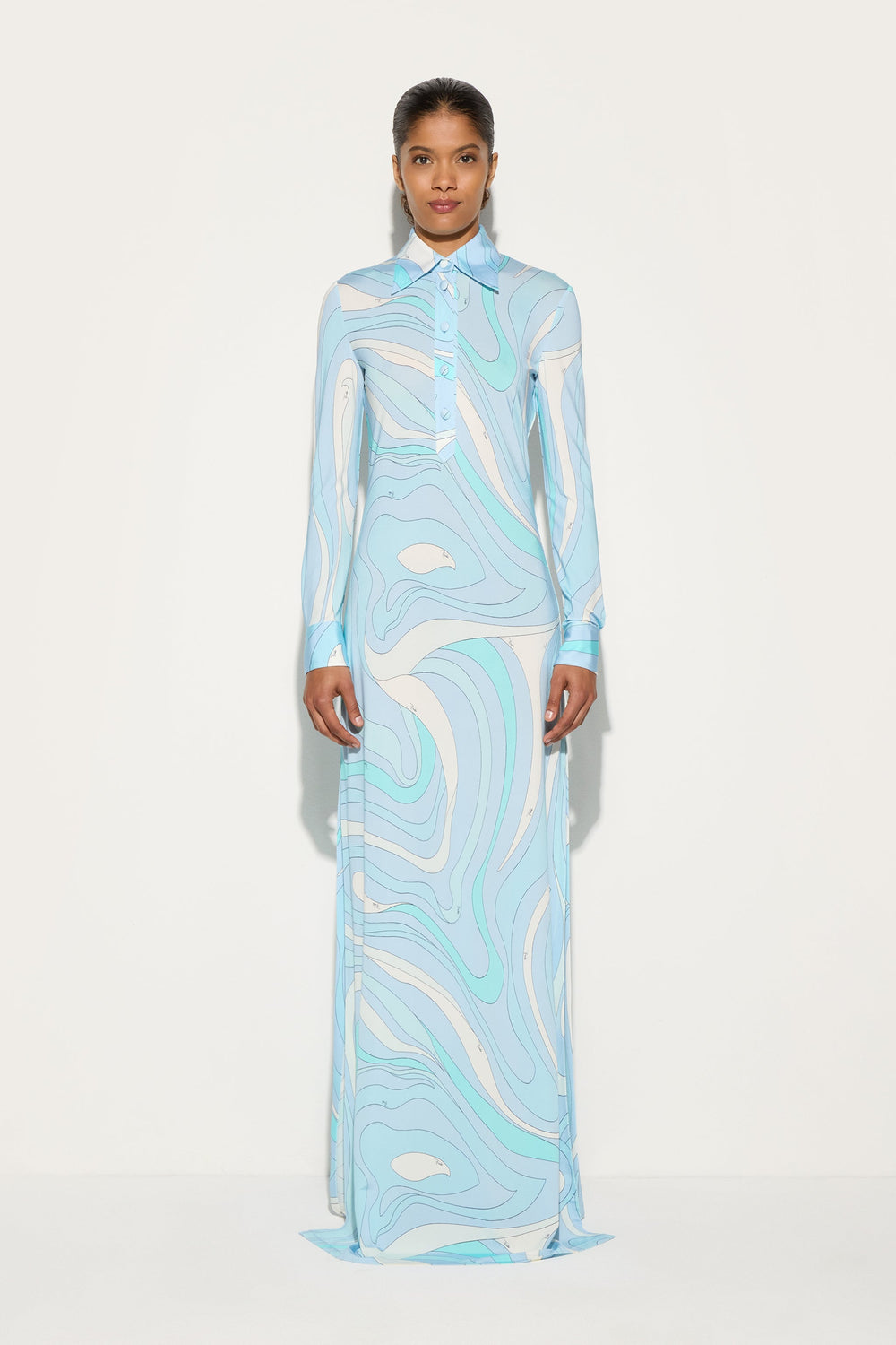 Marmo Print Chemisier Dress
 WOMAN Pucci