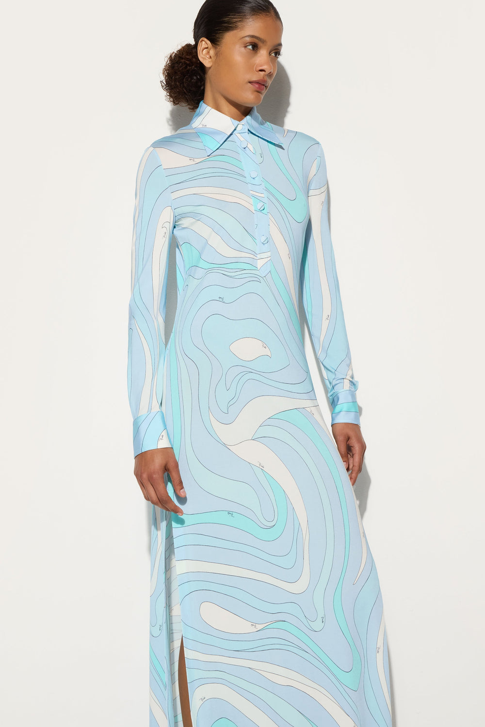 Marmo Print Chemisier Dress
 WOMAN Pucci
