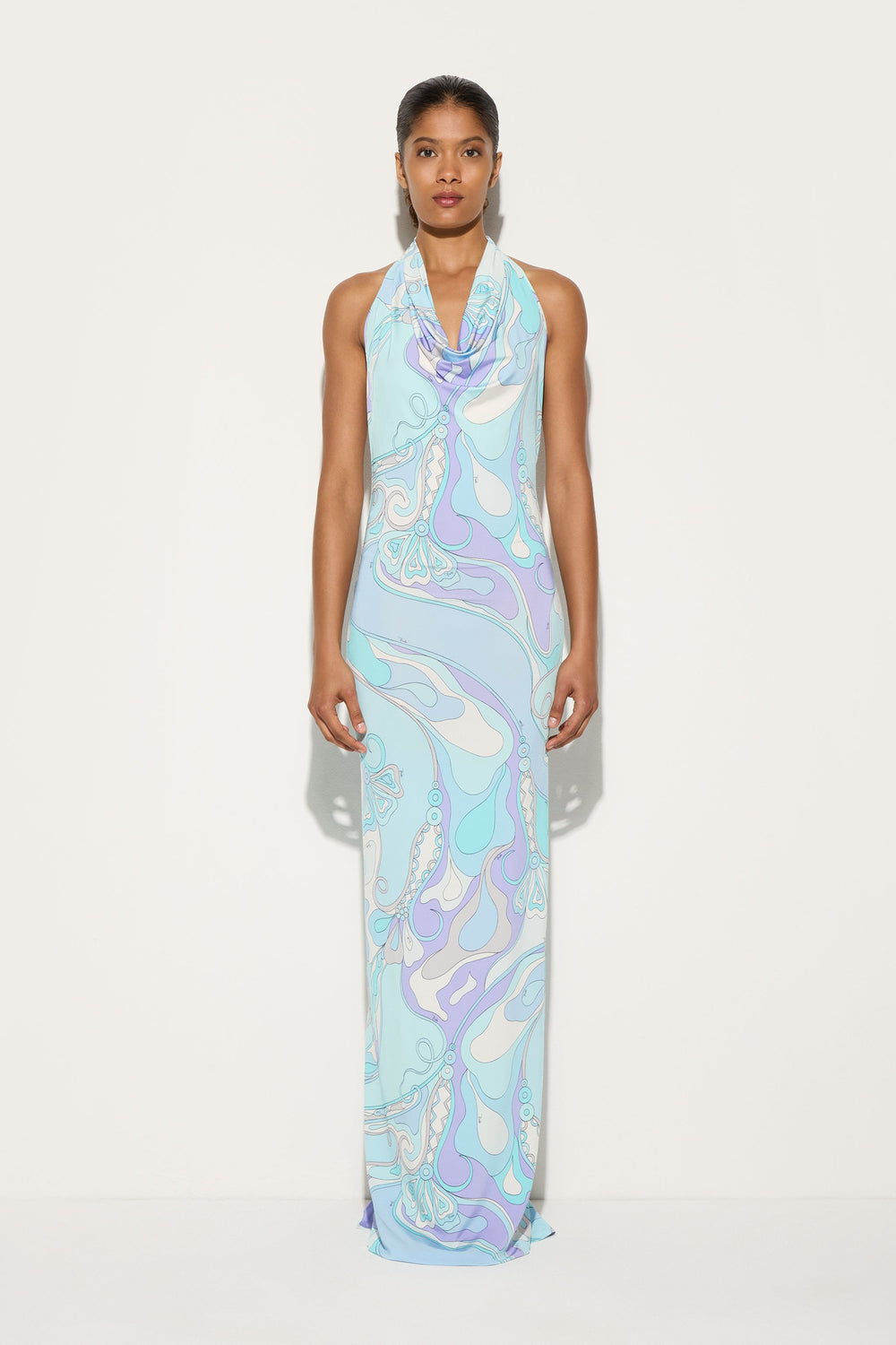 Orchidee Print Long Dress
 WOMAN Pucci