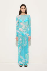 Orchidee Print Tulle Dress
 WOMAN Pucci