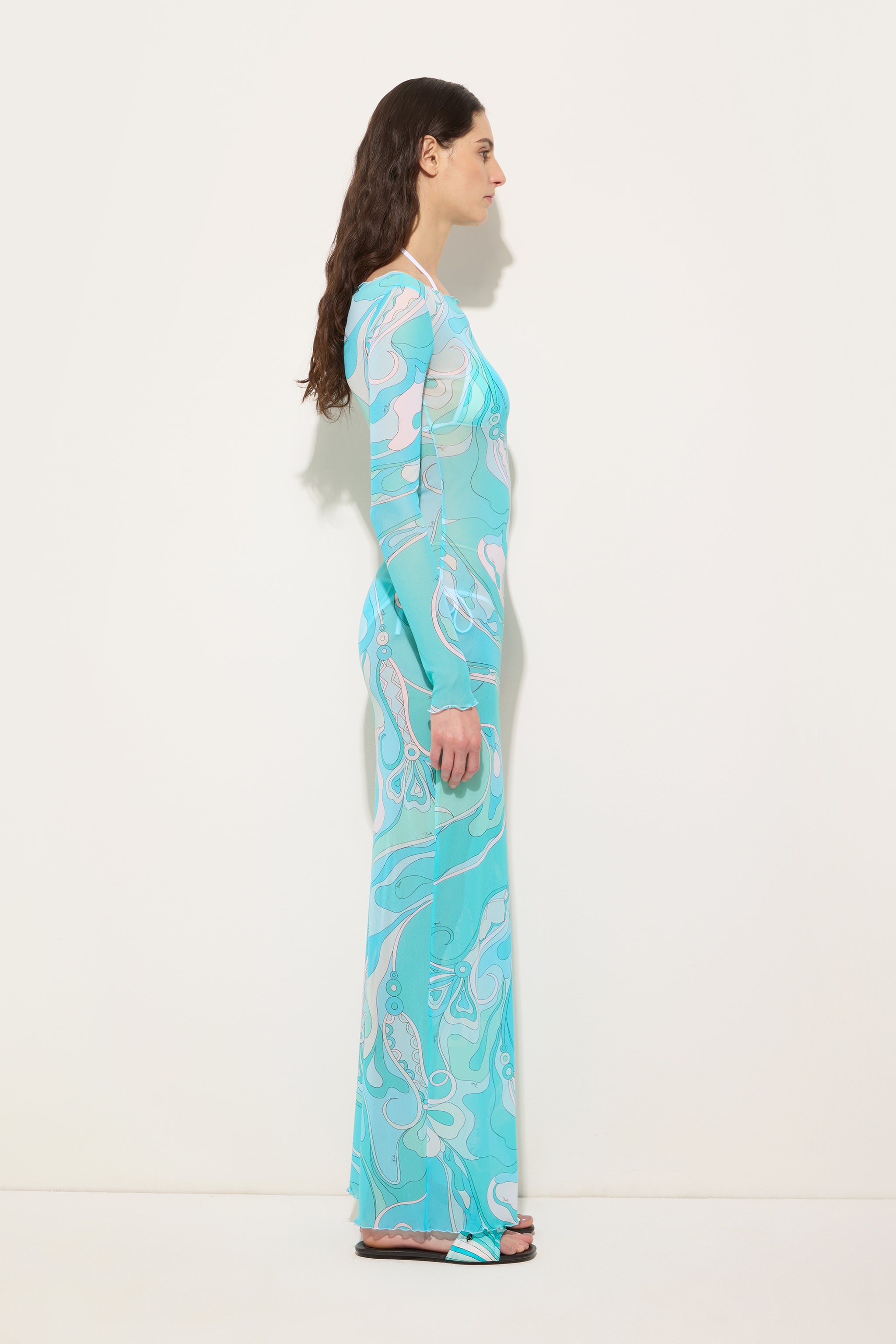 Orchidee Print Tulle Dress
 WOMAN Pucci