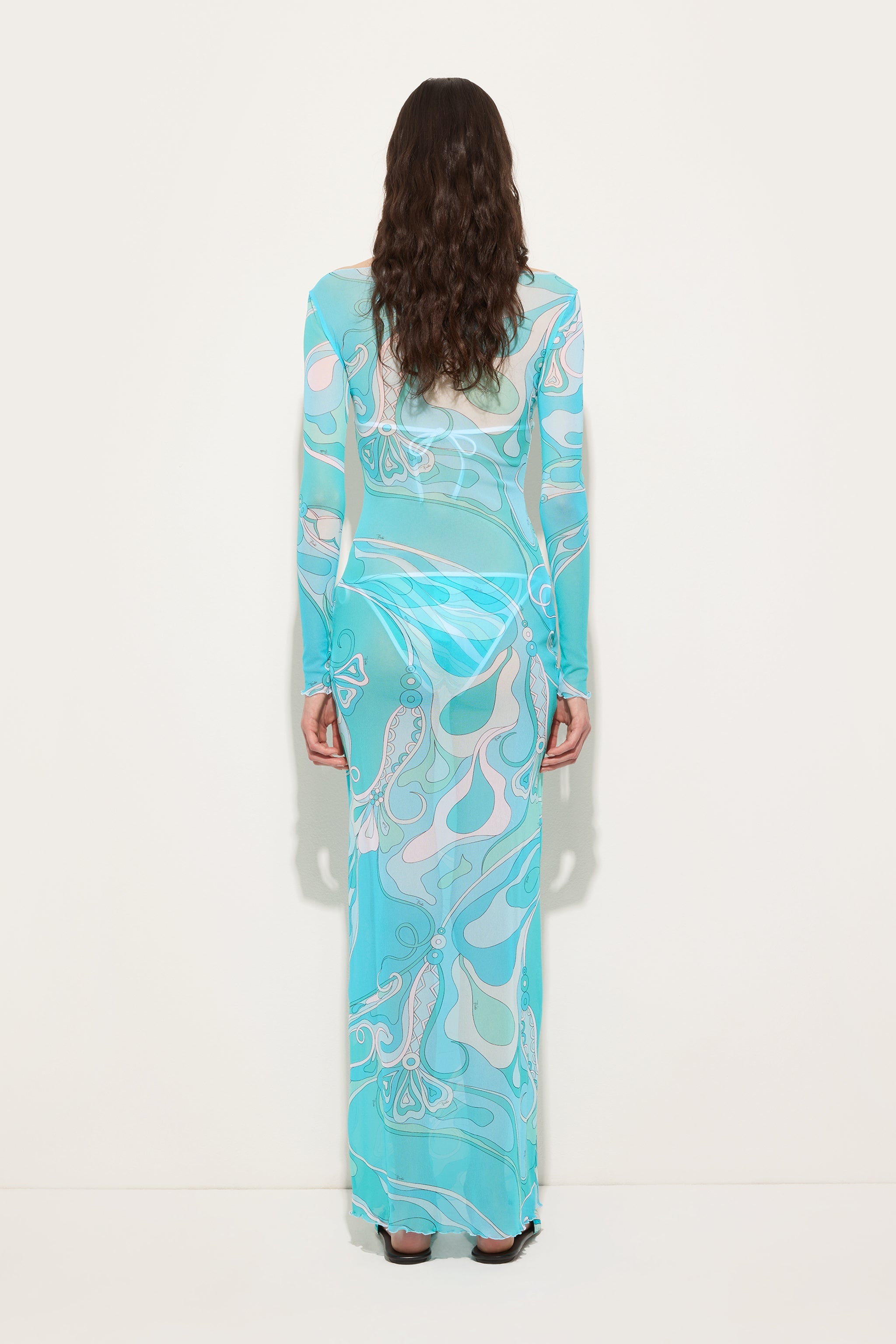 Orchidee Print Tulle Dress
 WOMAN Pucci