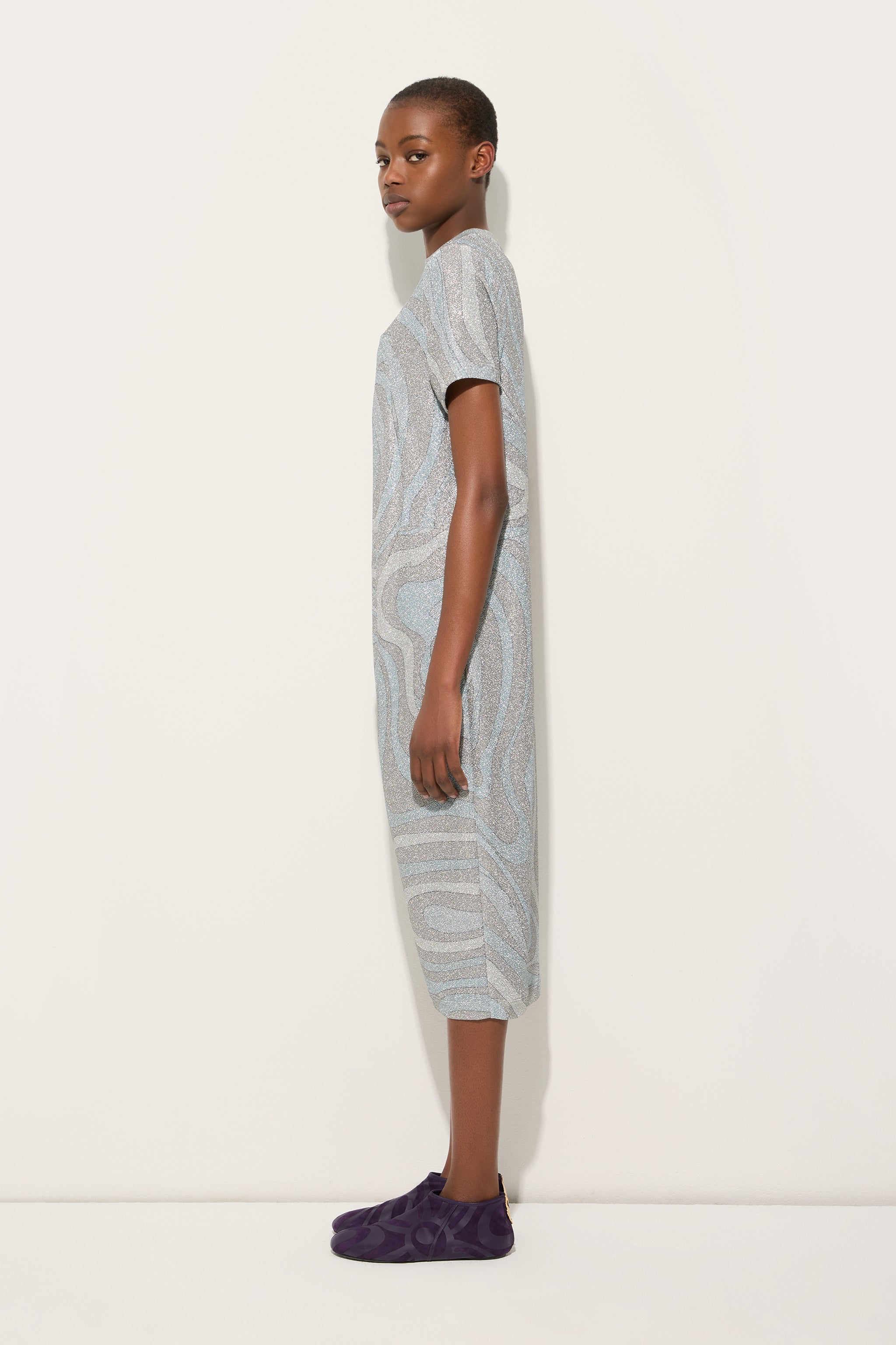 Marmo Print Dress in Jersey Lamé
 WOMAN Pucci