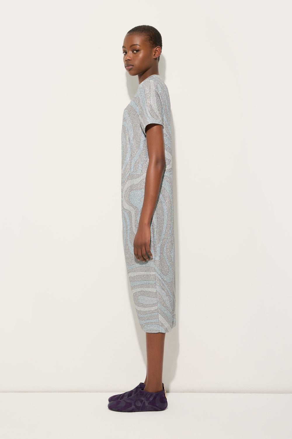 Marmo Print Dress in Jersey Lamé
 WOMAN Pucci