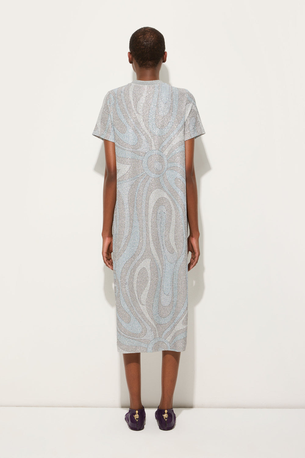 Marmo Print Dress in Jersey Lamé
 WOMAN Pucci