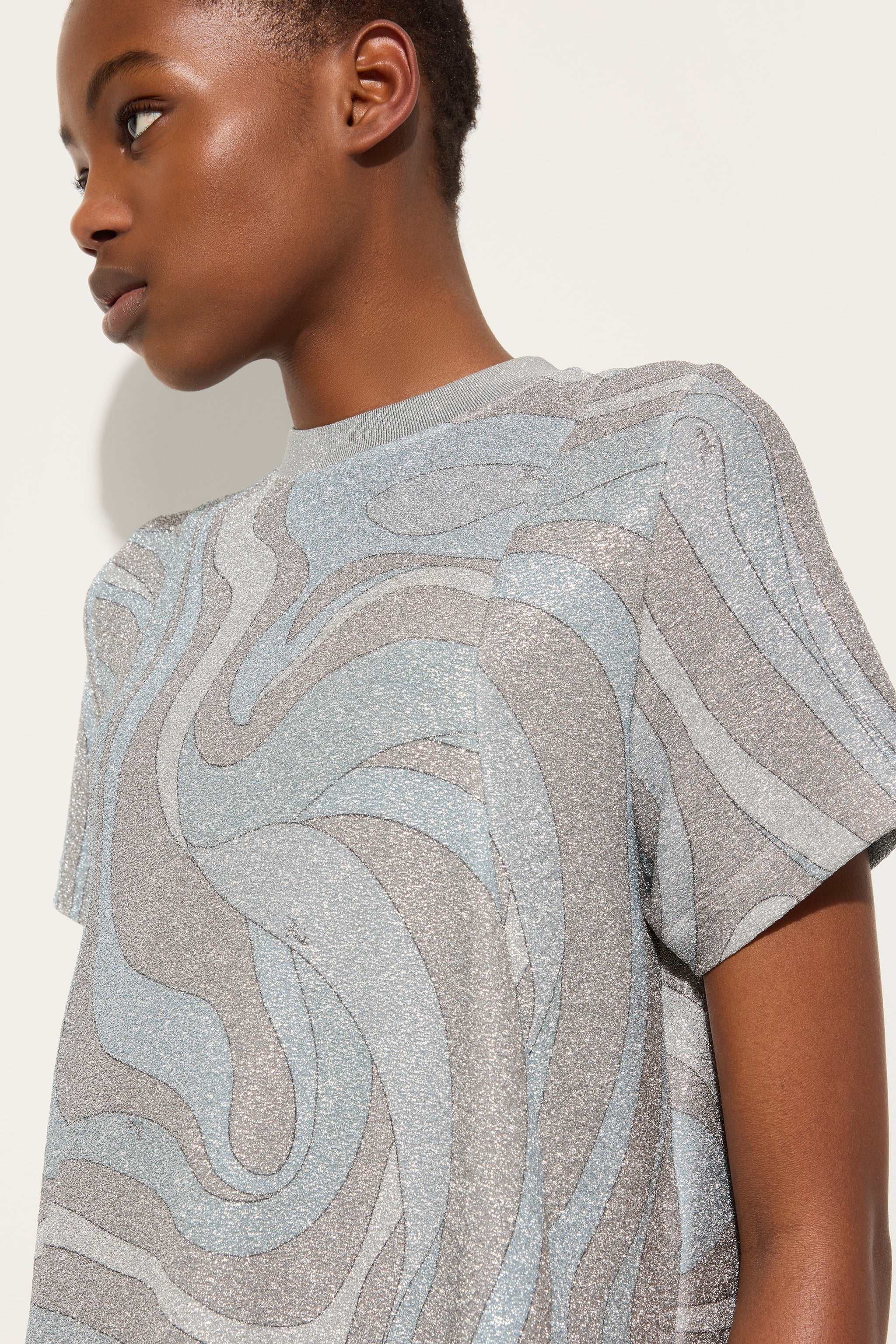 Marmo Print Dress in Jersey Lamé
 WOMAN Pucci