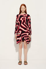 Labirinto Print Short Silk Kaftan
 WOMAN Pucci