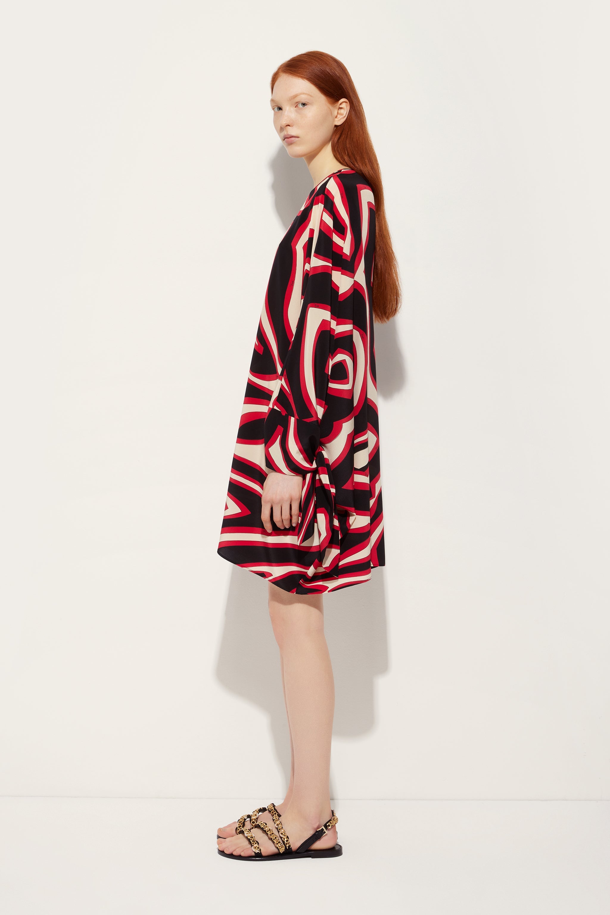 Labirinto Print Short Silk Kaftan
 WOMAN Pucci