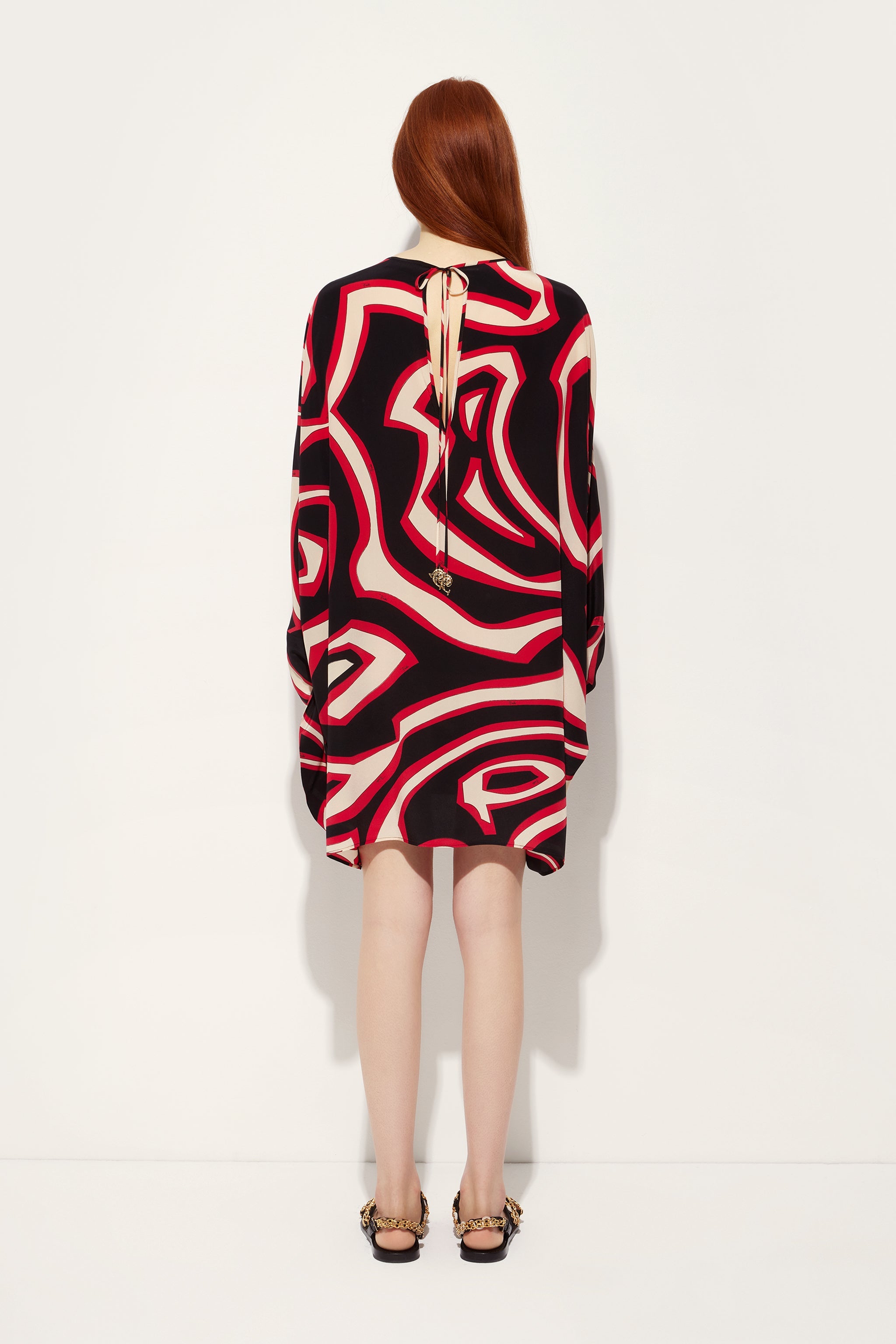 Labirinto Print Short Silk Kaftan
 WOMAN Pucci