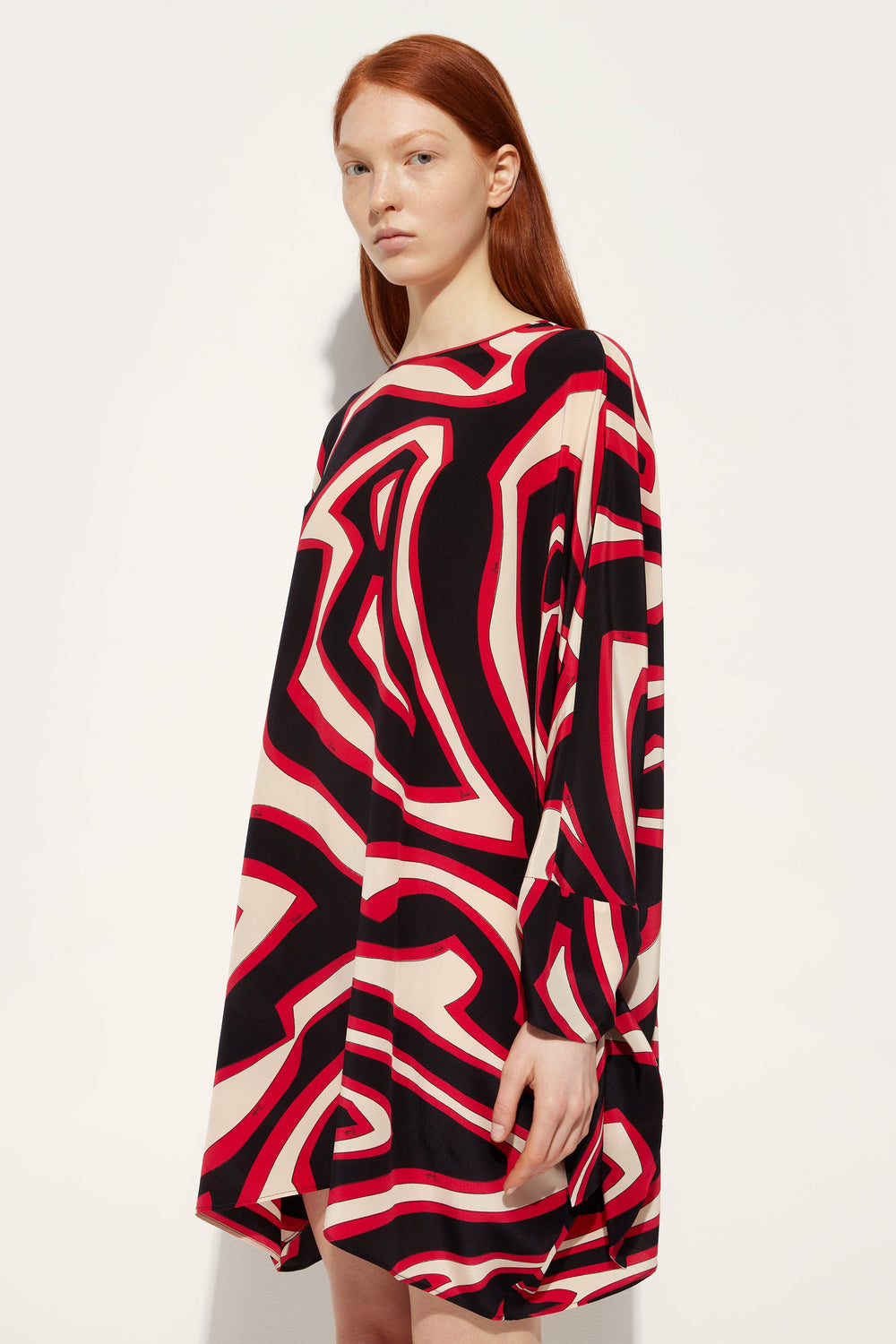 Labirinto Print Short Silk Kaftan
 WOMAN Pucci