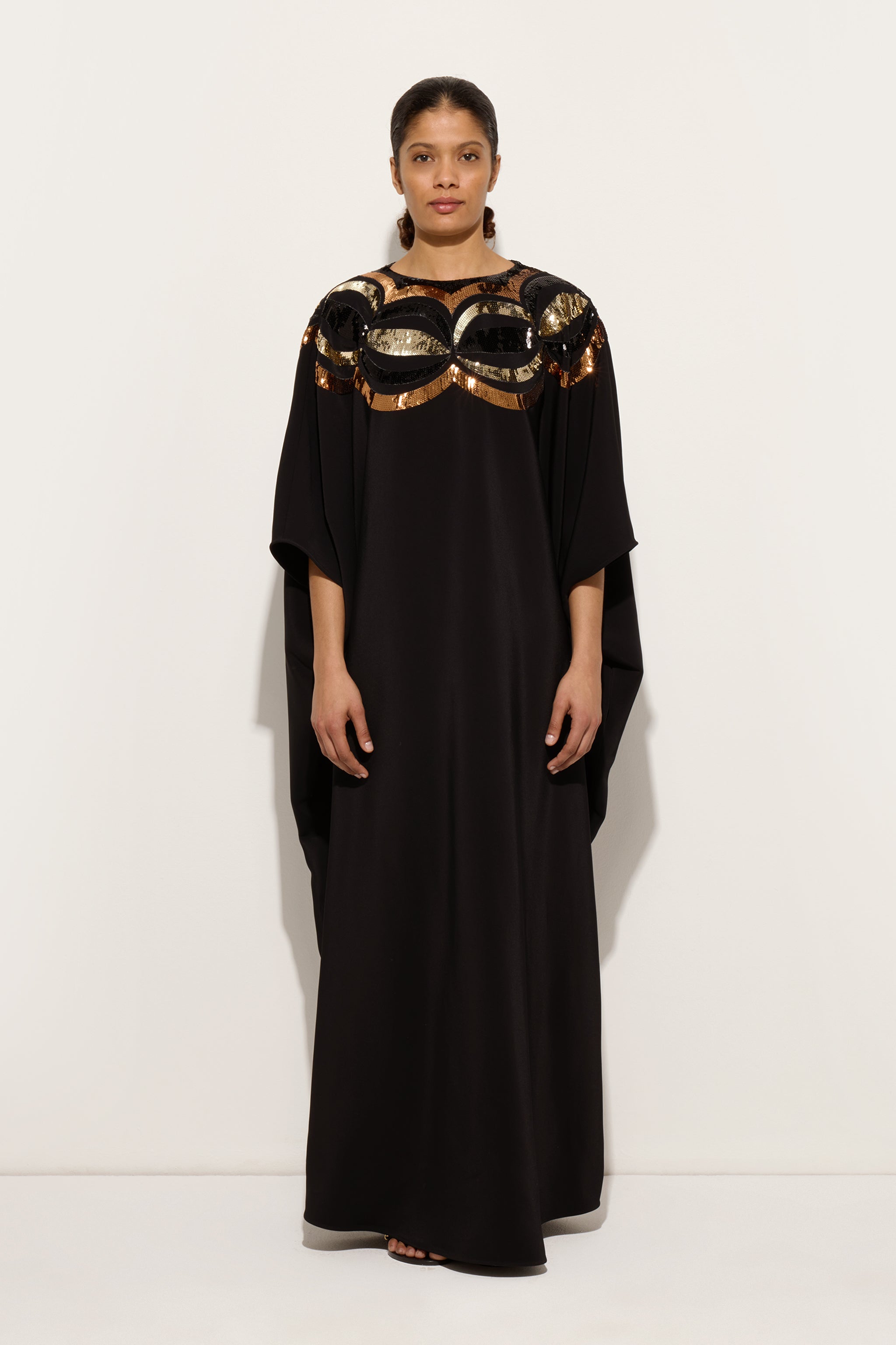 Long Kaftan with Sequined Collane Embroidery
 WOMAN Pucci