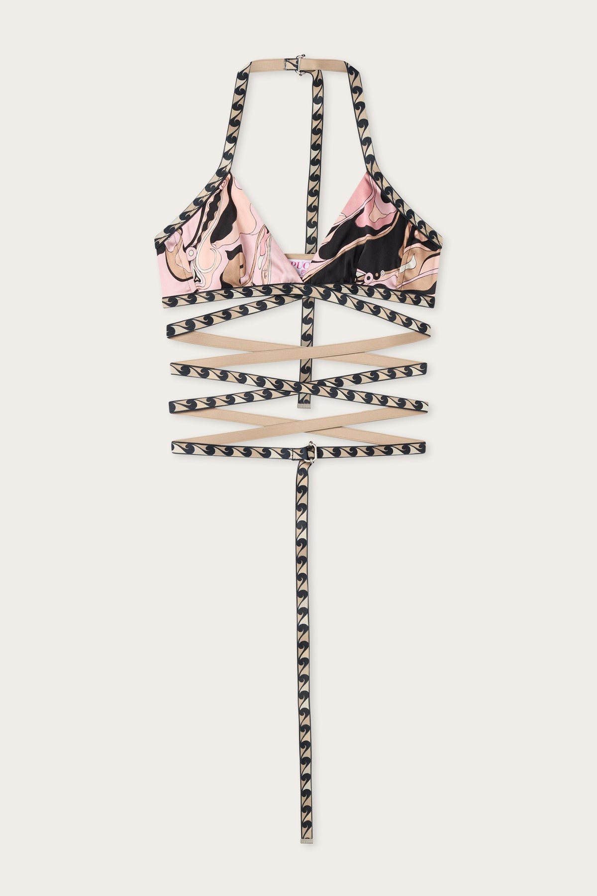 Orchidee Print Silk Satin Bra
 WOMAN Pucci