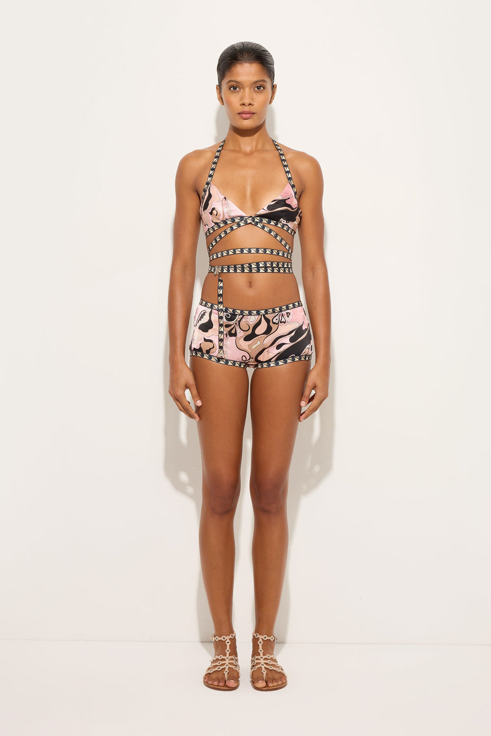 Orchidee Print Silk Satin Bra
 WOMAN Pucci