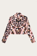 Manuba Print Silk Crop Shirt
 WOMAN Pucci