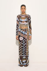 Vivara Print Tulle Crop Top
 WOMAN Pucci