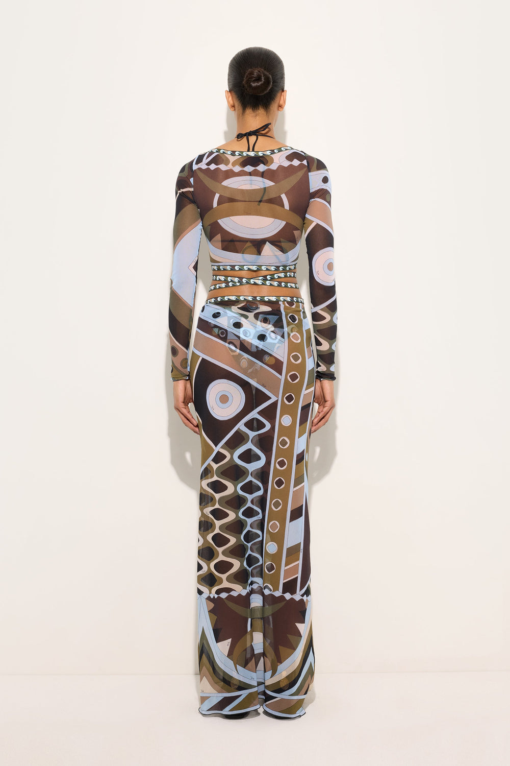 Vivara Print Tulle Crop Top
 WOMAN Pucci