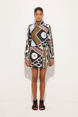 Vivara Print Silk Crop Shirt
 WOMAN Pucci