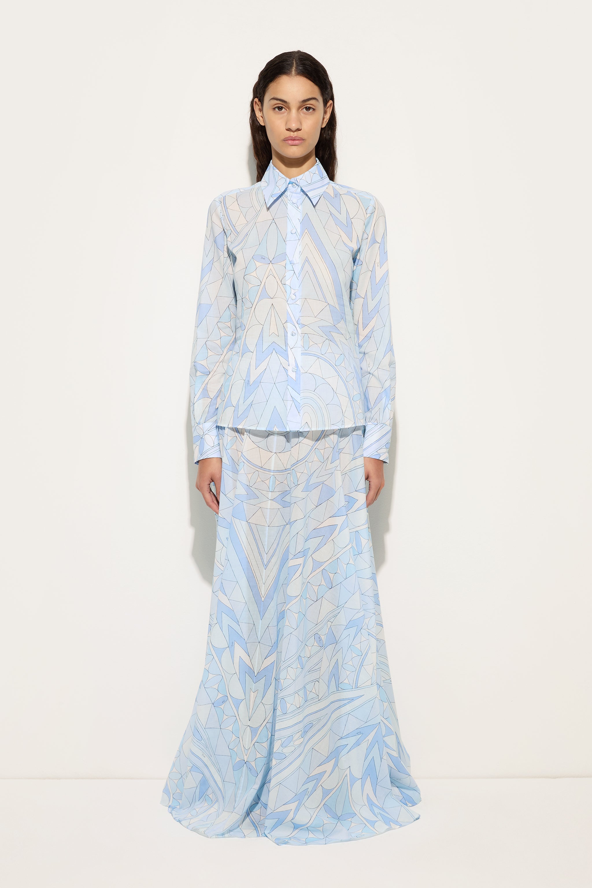 Manuba Print Cotton Shirt
 WOMAN Pucci