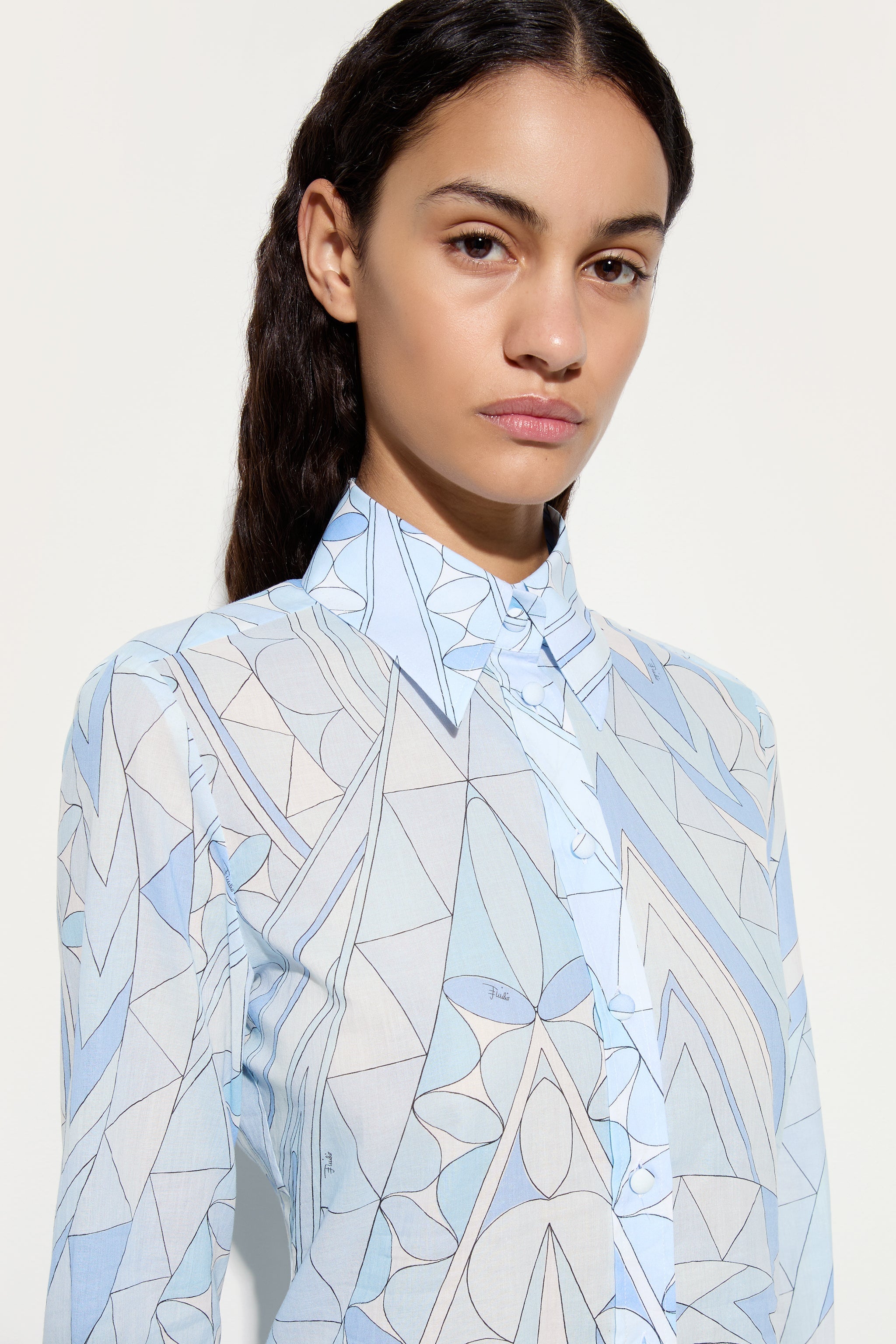 Manuba Print Cotton Shirt
 WOMAN Pucci
