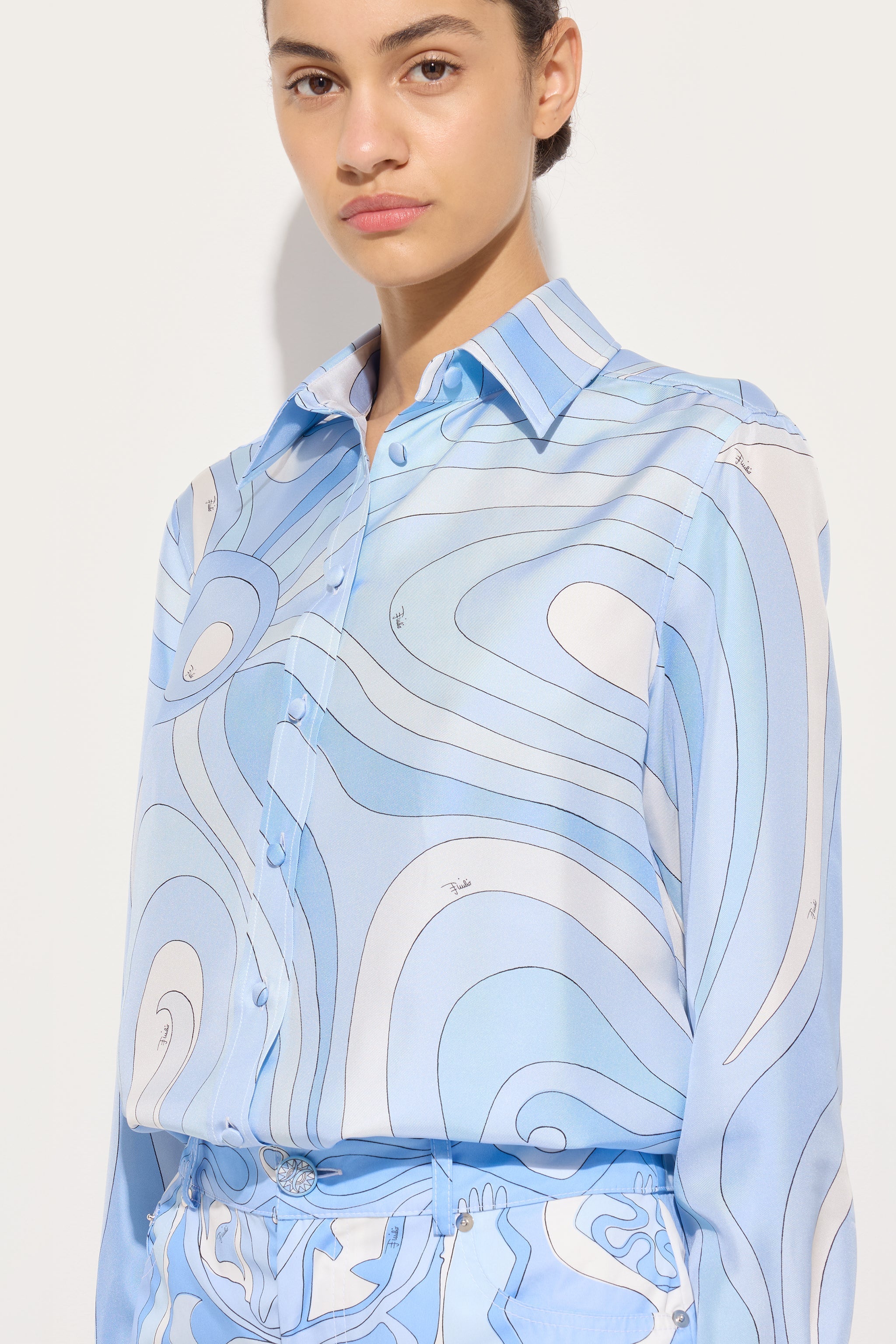 Marmo Print Silk Shirt
 WOMAN Pucci