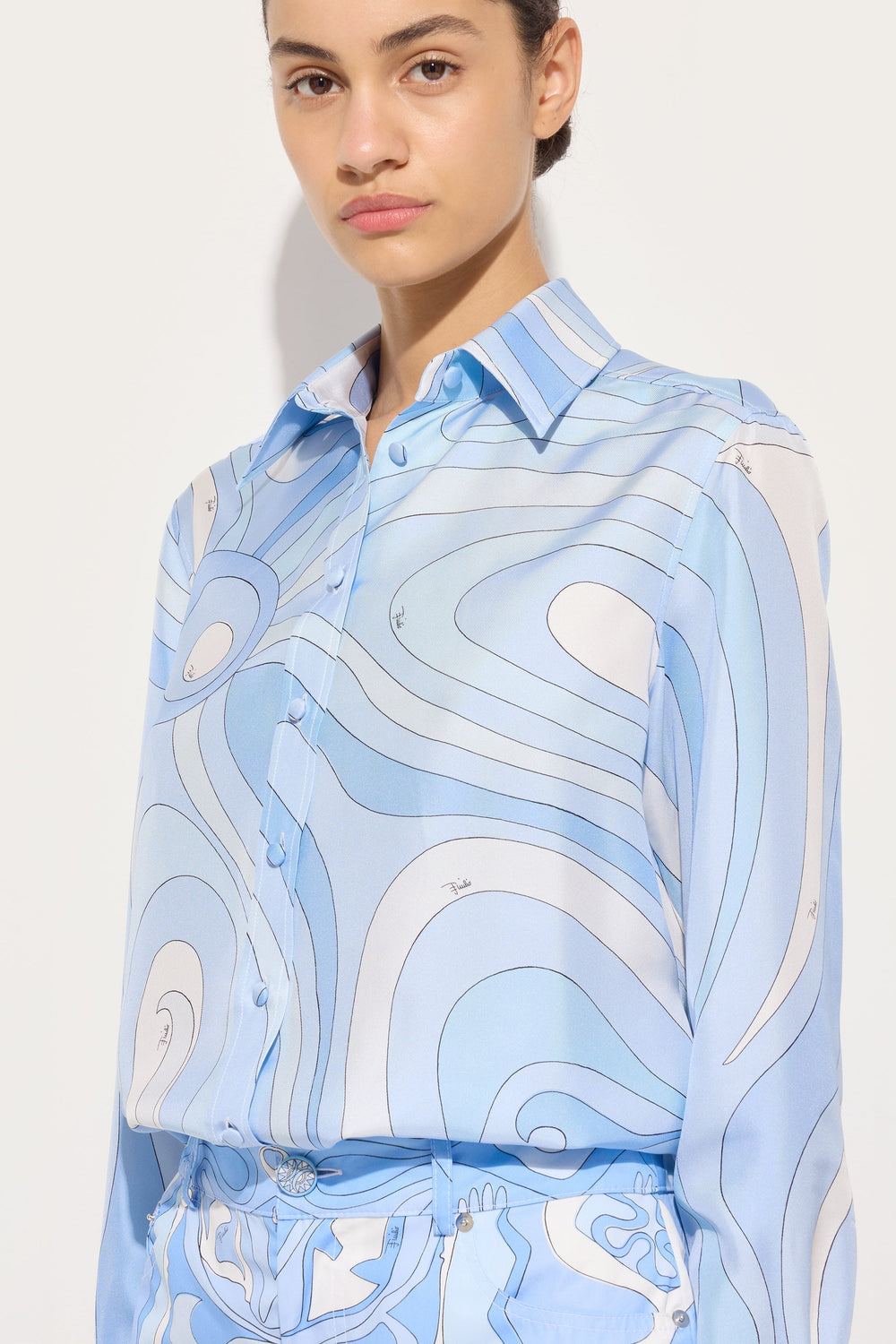 Marmo Print Silk Shirt
 WOMAN Pucci