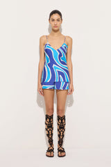 Labirinto Print Silk Top
 WOMAN Pucci