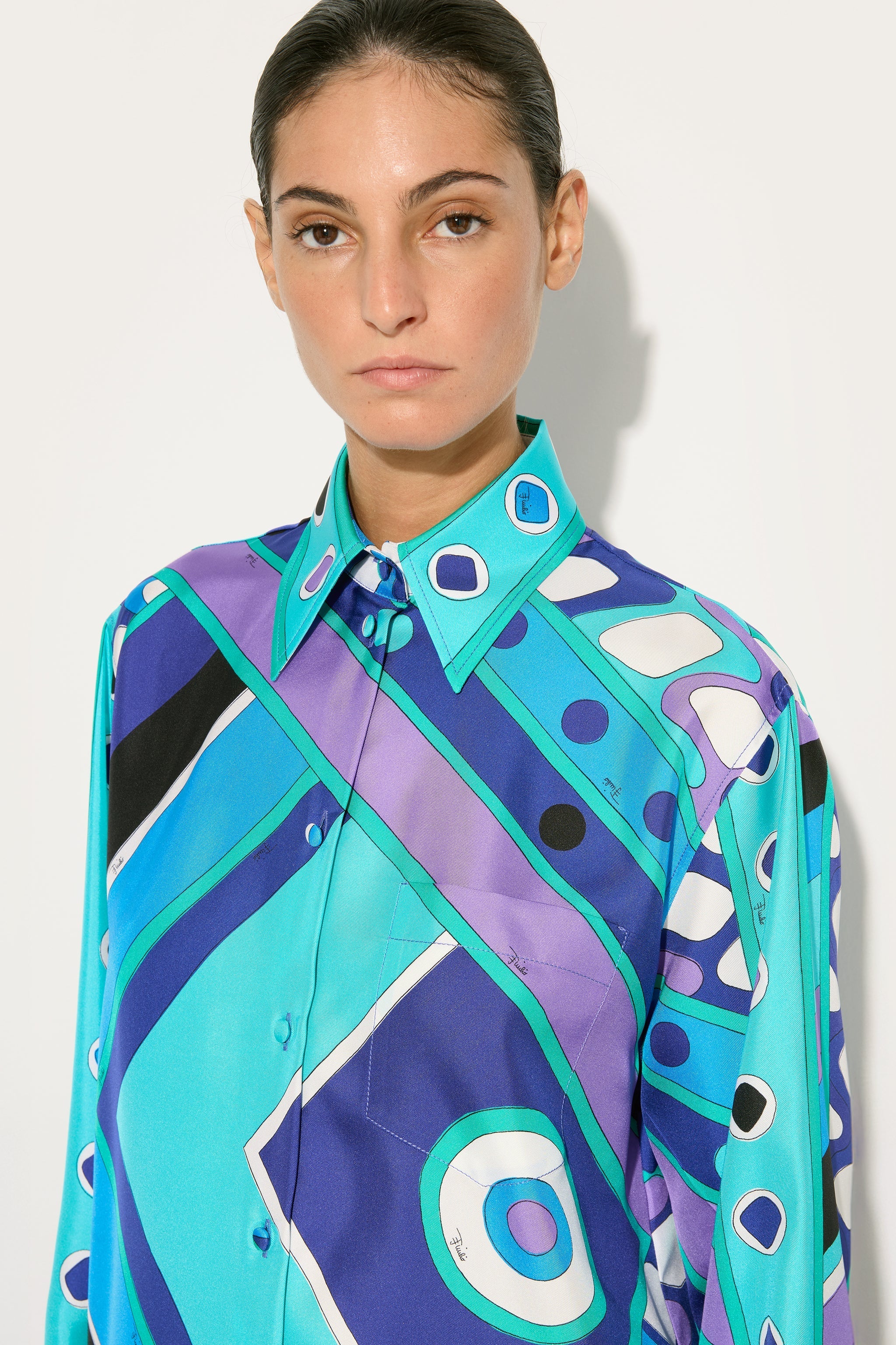 Vivara Print Silk Shirt
 WOMAN Pucci