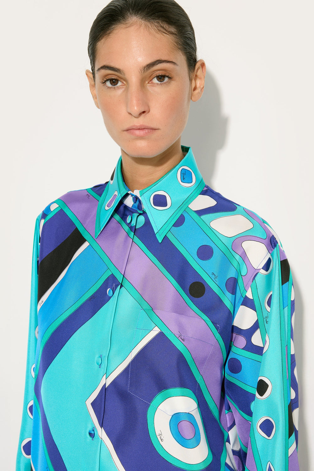 Vivara Print Silk Shirt
 WOMAN Pucci