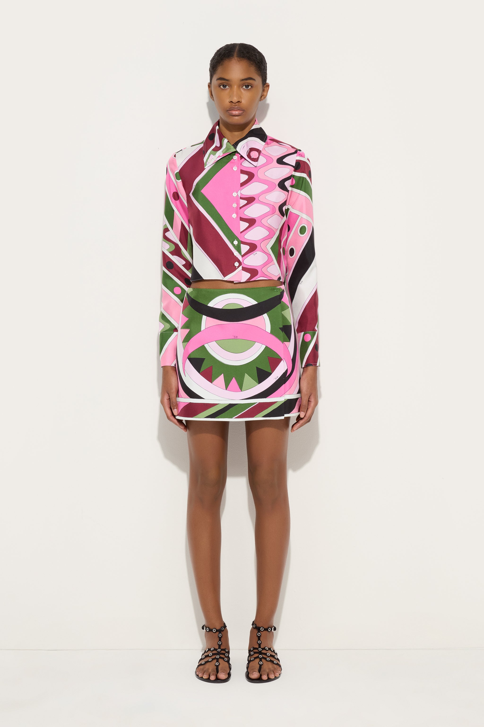 Vivara Print Cropped Shirt
 WOMAN Pucci