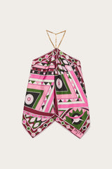 Vivara Print Sleeveless Silk Top
 WOMAN Pucci
