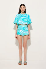 Marmo Print Crop Top
 WOMAN Pucci