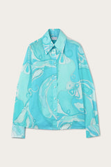 Orchidee Print Cotton Shirt
 WOMAN Pucci