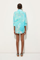 Orchidee Print Cotton Shirt
 WOMAN Pucci